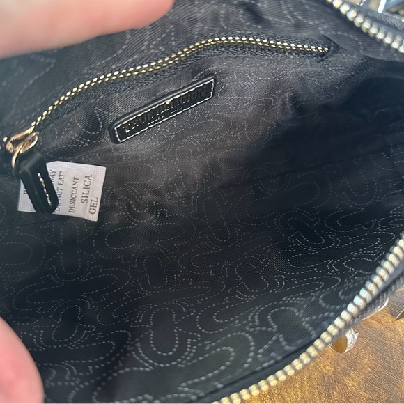 New True Religion Black Denim Horseshoe Gold Chain Charm Shoulder Handbag Cute - Picture 7 of 7